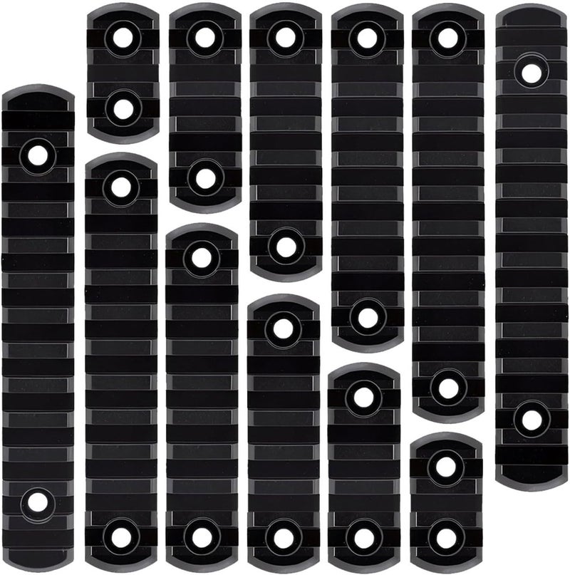 wipboten 12PACK Aluminum Single Picatinny Rail Mount Accessories Set fit Rifle Mloc 3 5 7 9 11 13 Slots with T-Nuts Screws Allen Wrenches Aircraft Aluminum Alloy - Image 1